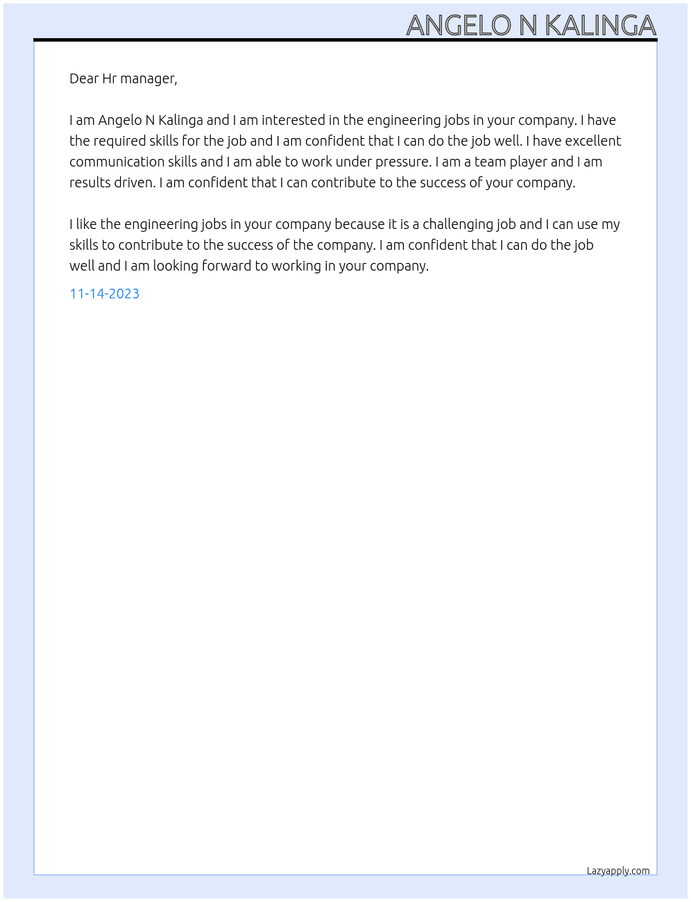 Engineering jobs At Metal group of companies  Cover Letter