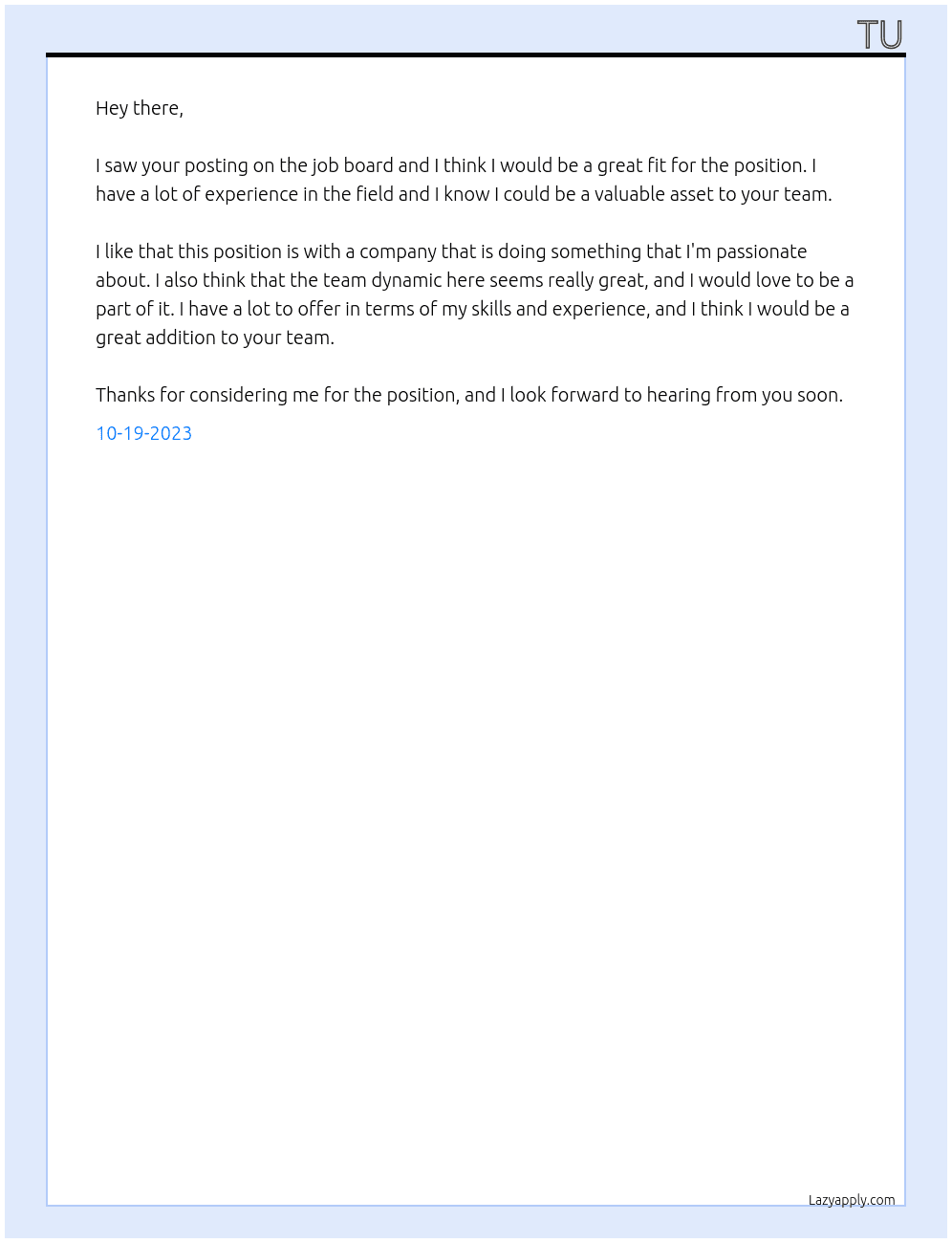 tuy At yyuyt Cover Letter