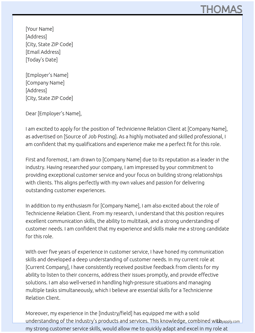 technicienne relation client At carsat Cover Letter