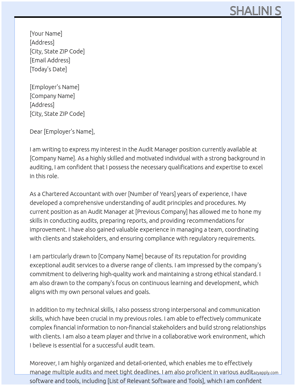 Ca articleship  At Xxx  and co Cover Letter