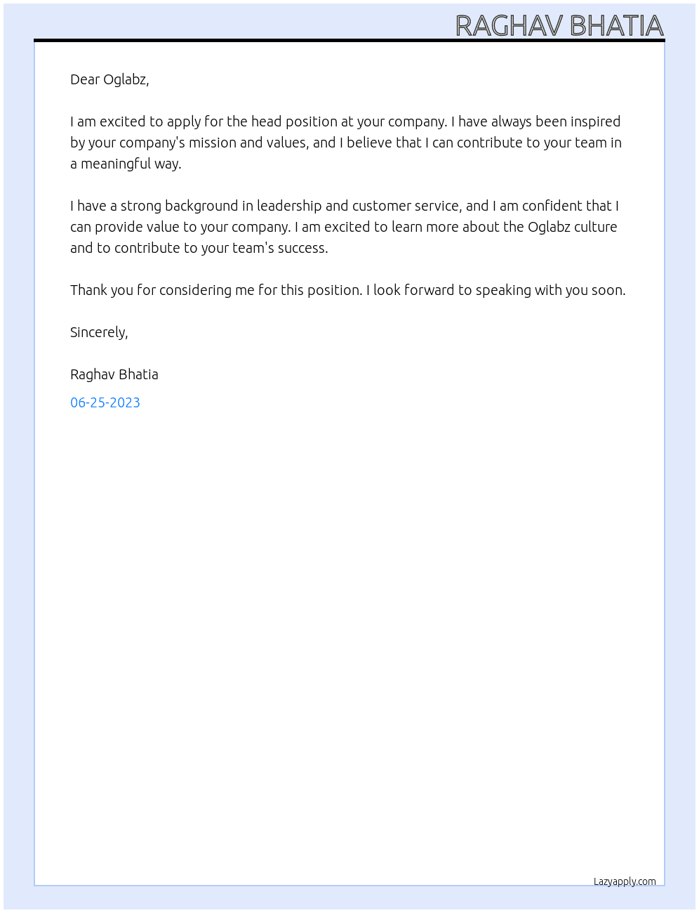 head At oglabz Cover Letter