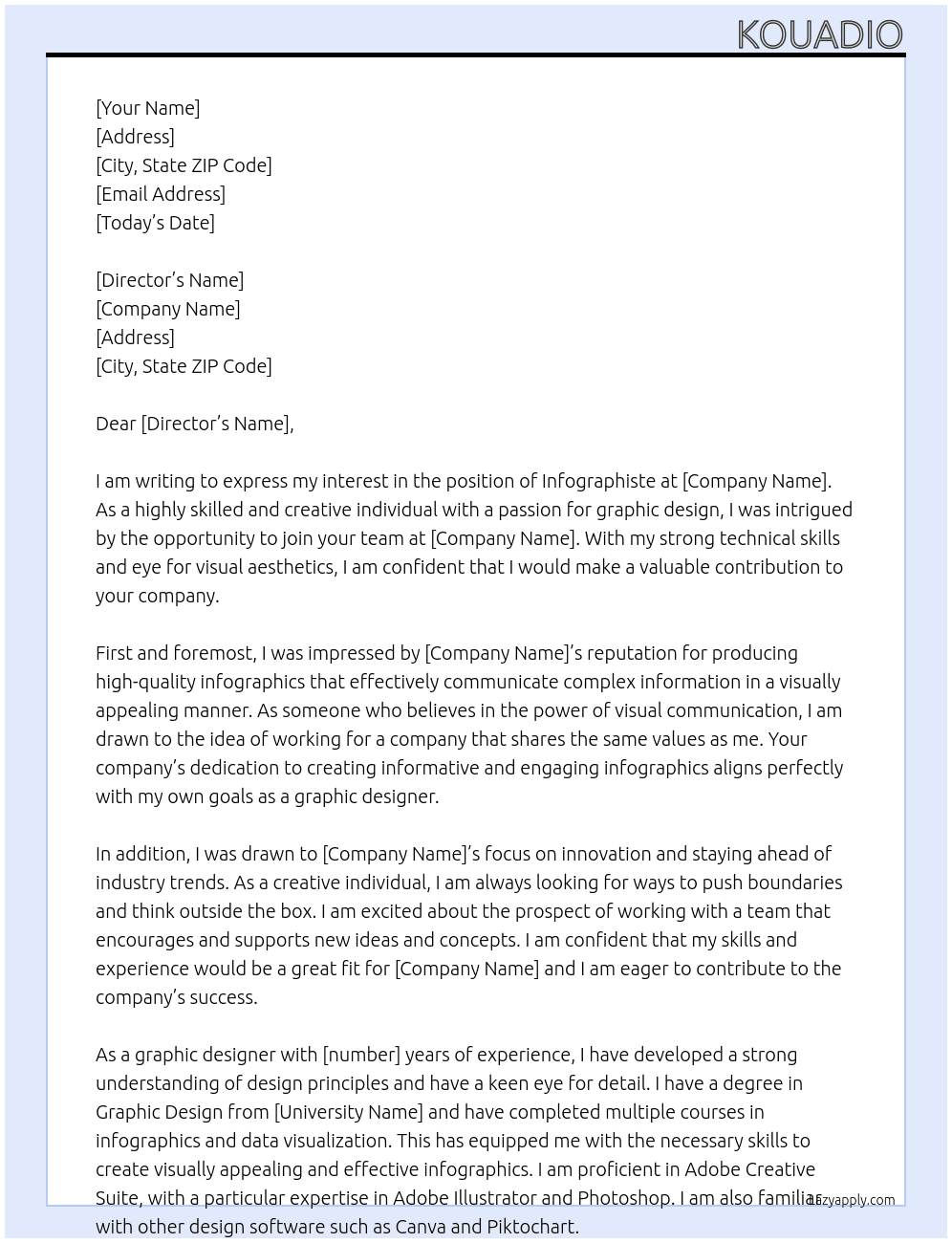 infographiste  At fff Cover Letter