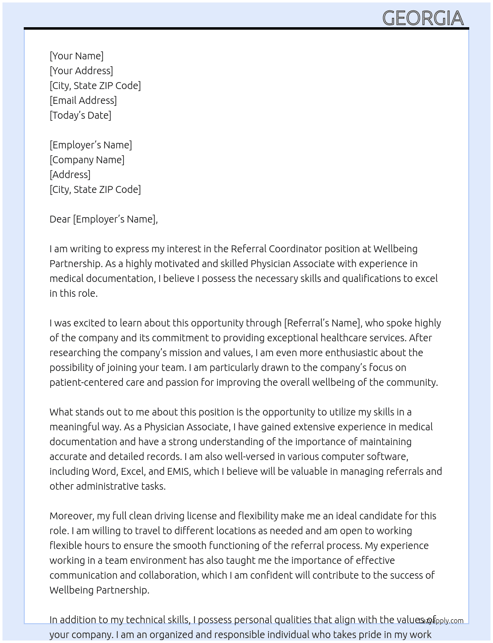 Referral coordinator At Wellbeing partnership Cover Letter