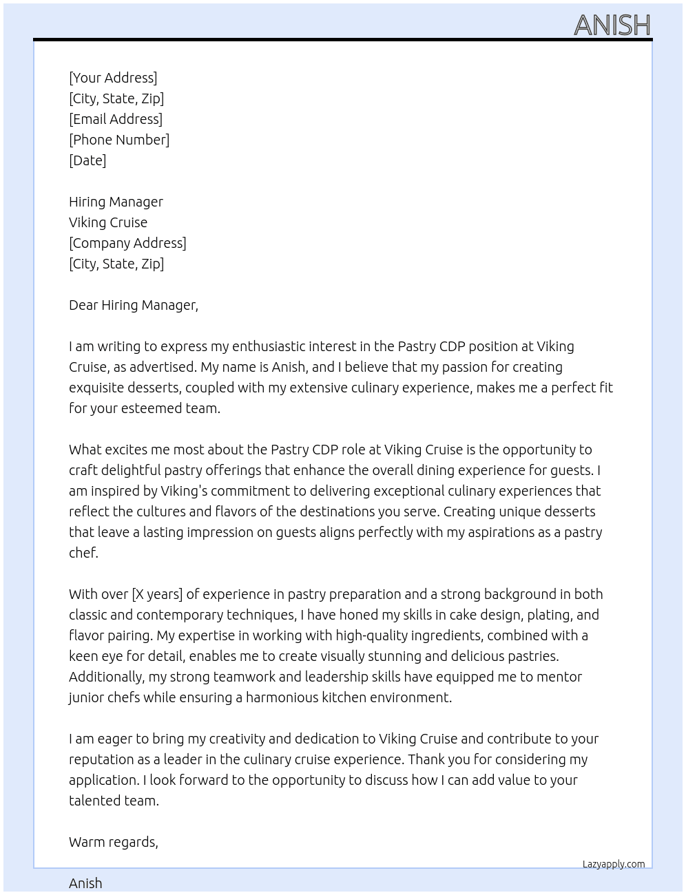 Cover letter for pastry cdp - LazyApply