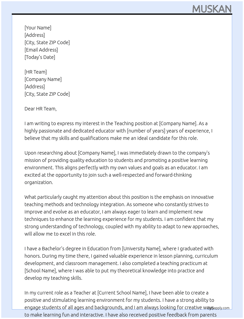 Teaching At asdb Cover Letter