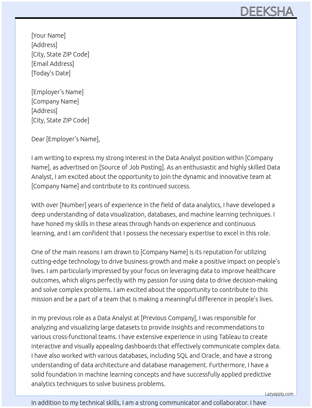 Data Analyst At Modivcare  Cover Letter