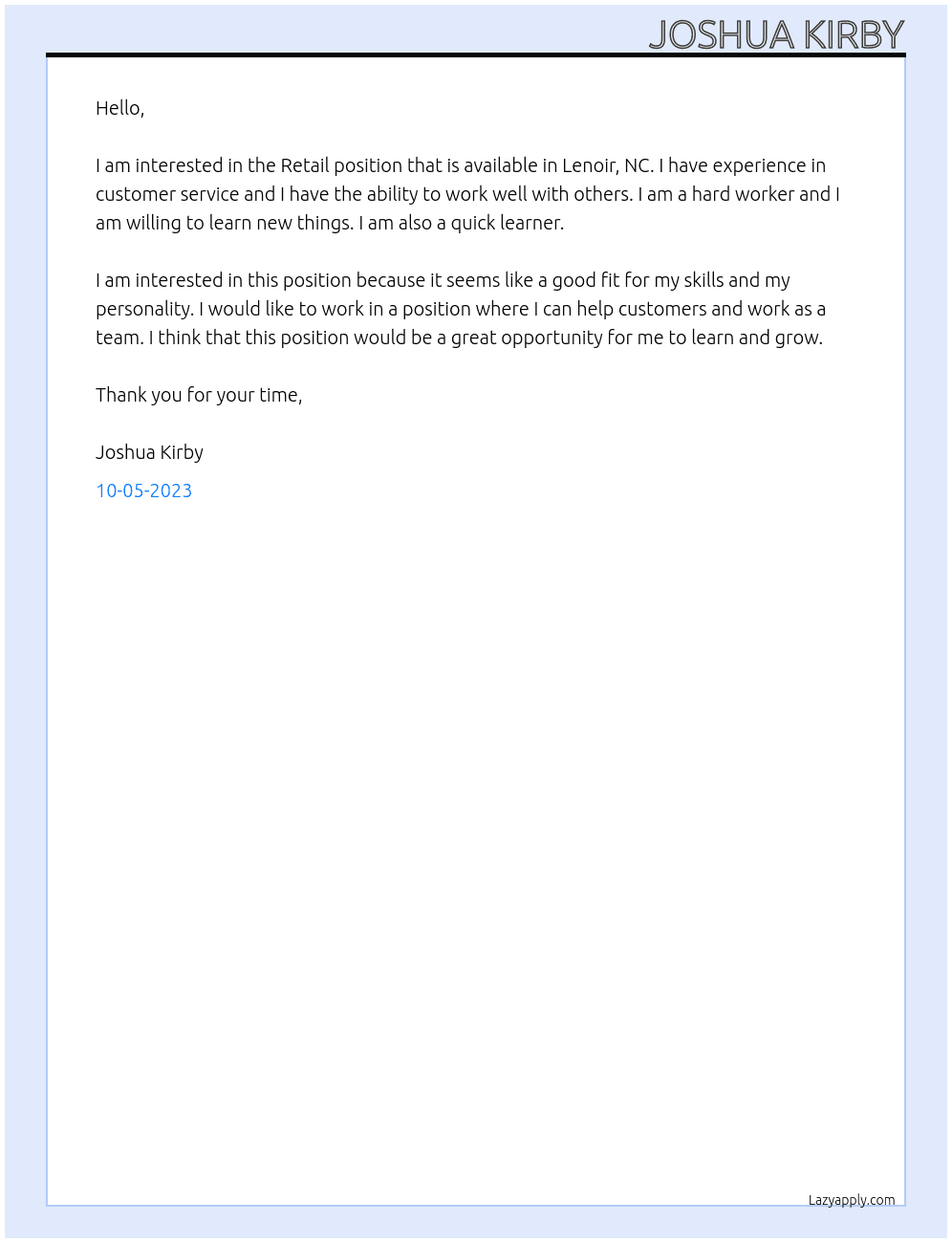 Retel  At Ex anything  Cover Letter