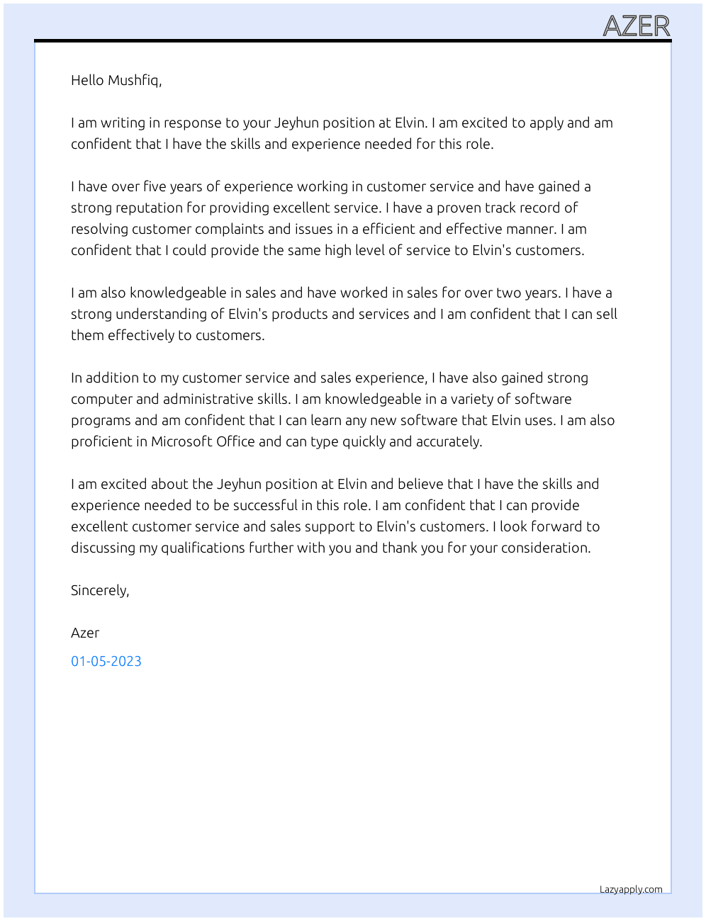 Jeyhun At Elvin Cover Letter