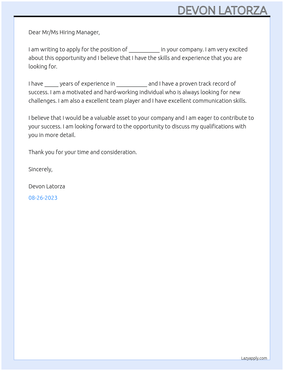 Any position  At Palawan pawnshop  Cover Letter