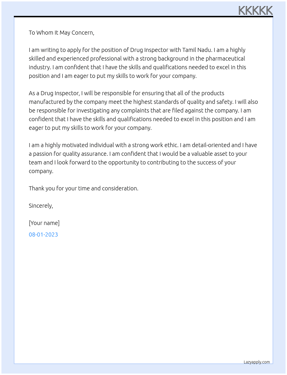 Open pharmacy At Tamil. Nadu Cover Letter