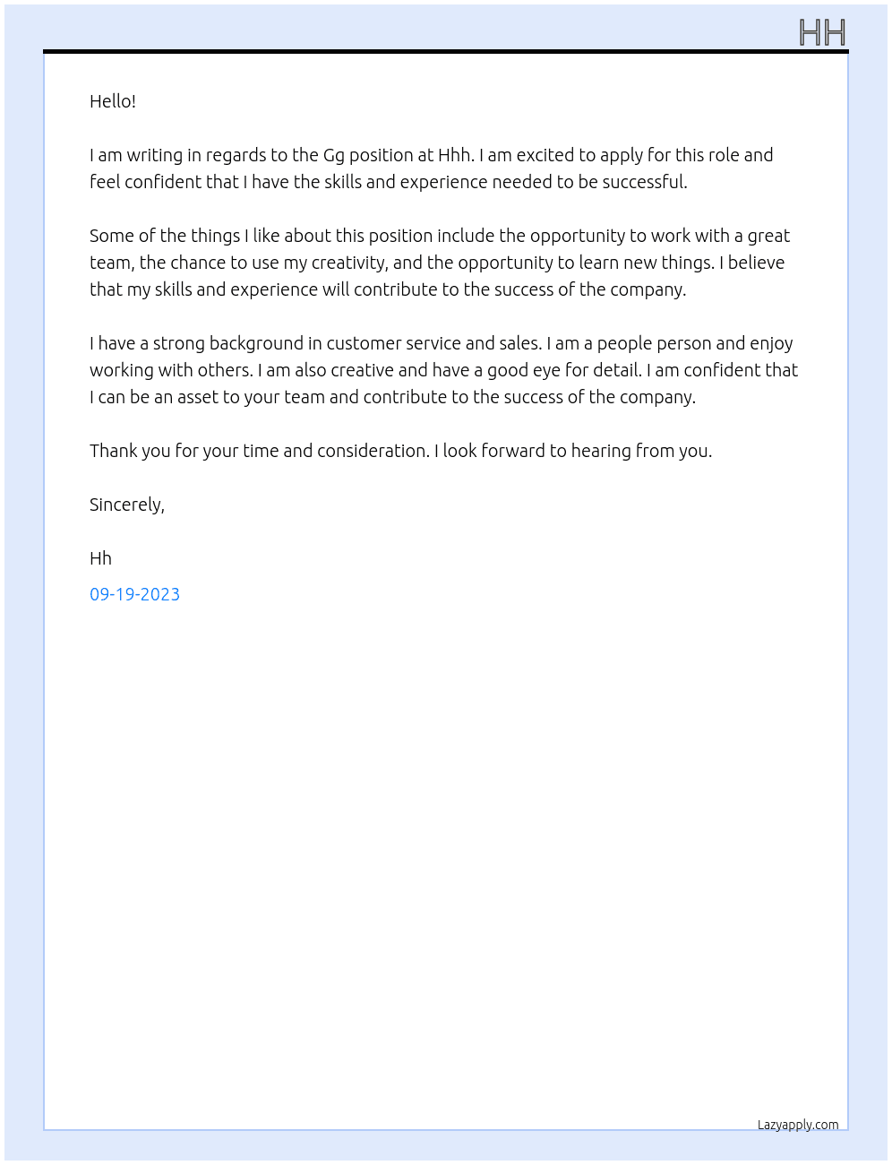 Gg At Hhh Cover Letter
