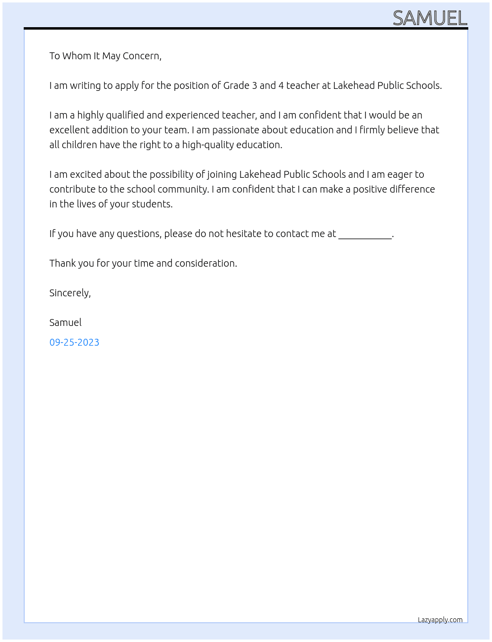 Teacher At Grade 3 and 4 teacher Cover Letter
