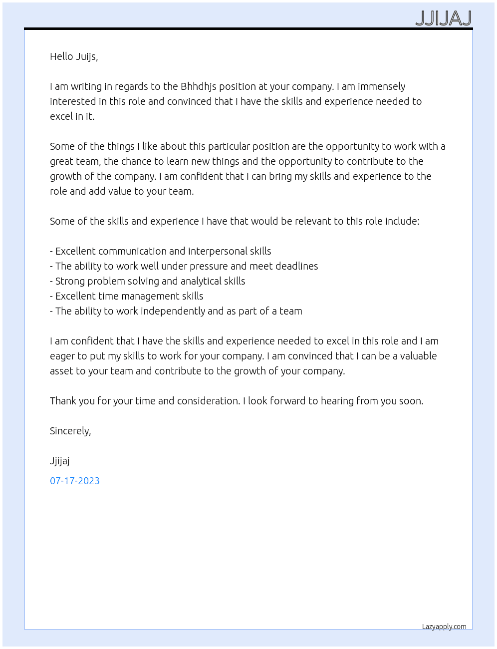 Bhhdhjs At Juijs Cover Letter