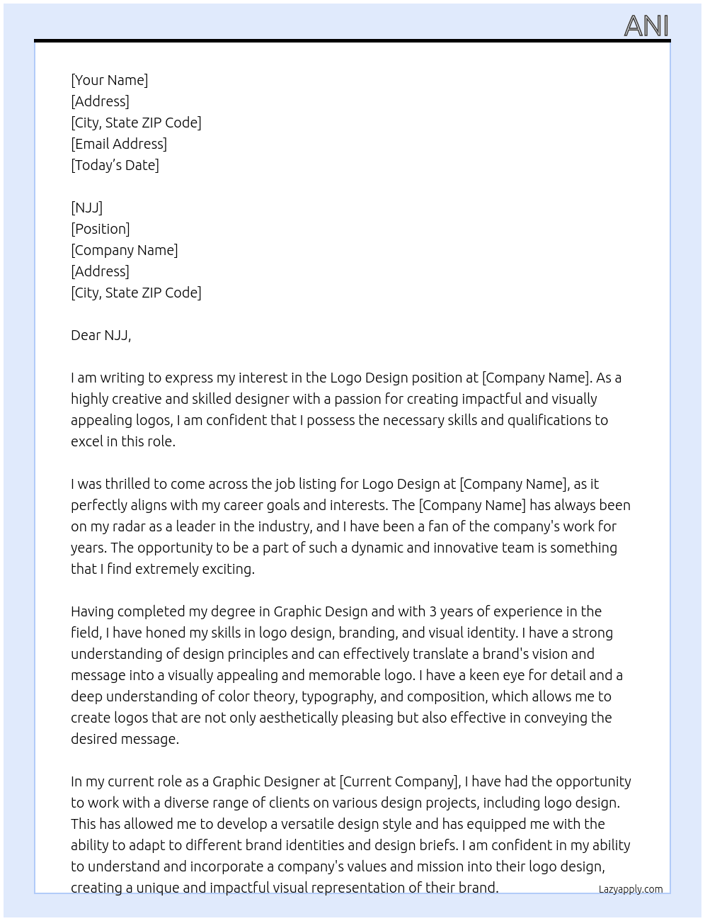 logo design At logo Cover Letter