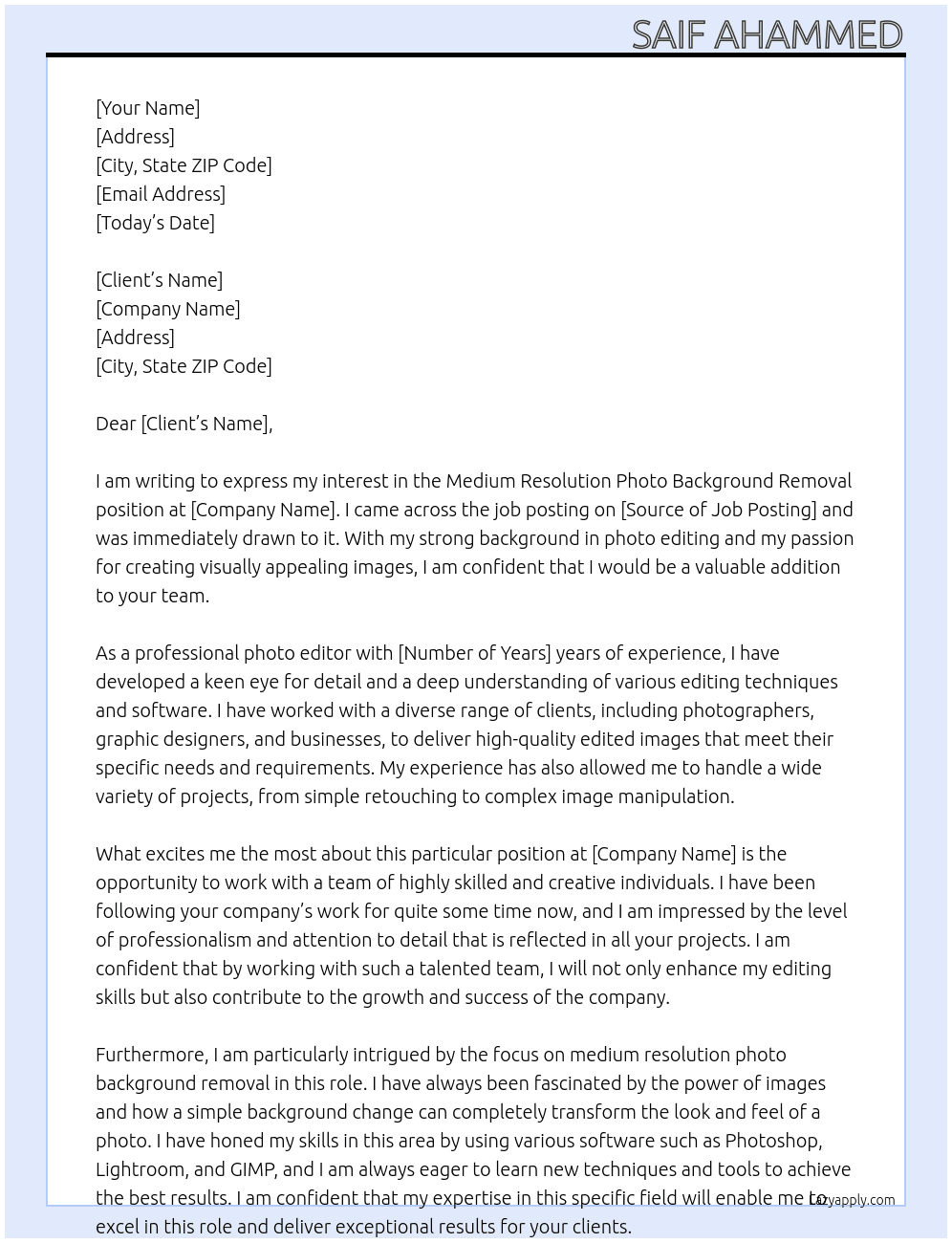 Medium Resolution Photo Background Removal At photo editor  Cover Letter
