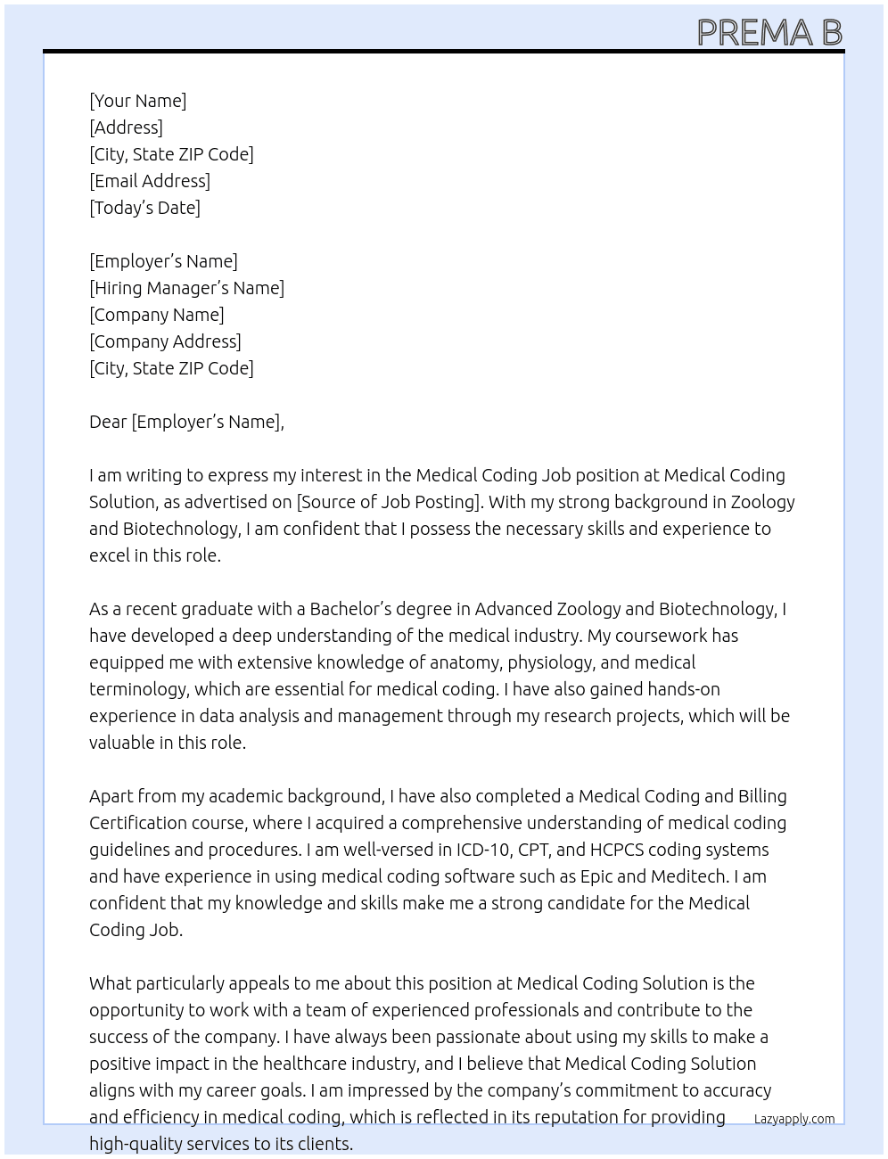 Medical Codeing Job At Medical codeing solution Cover Letter