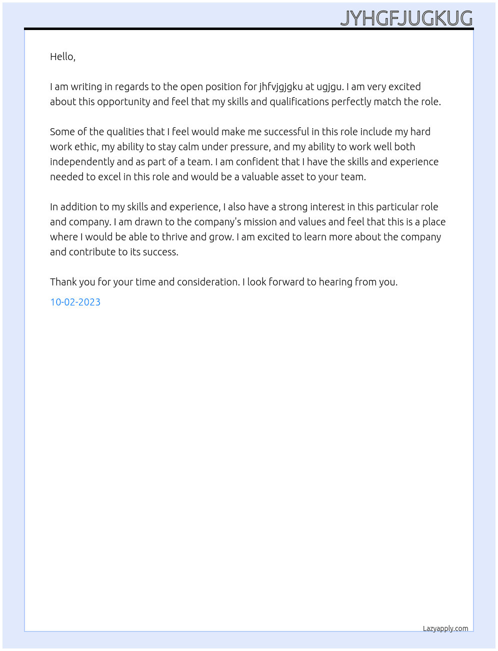 jhfvjgjgku At ugjgu Cover Letter