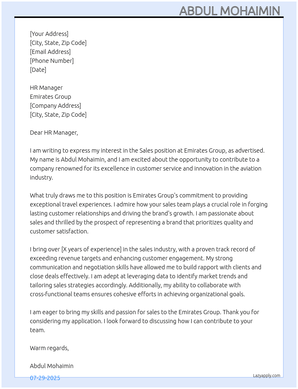 Cover letter for sale - LazyApply