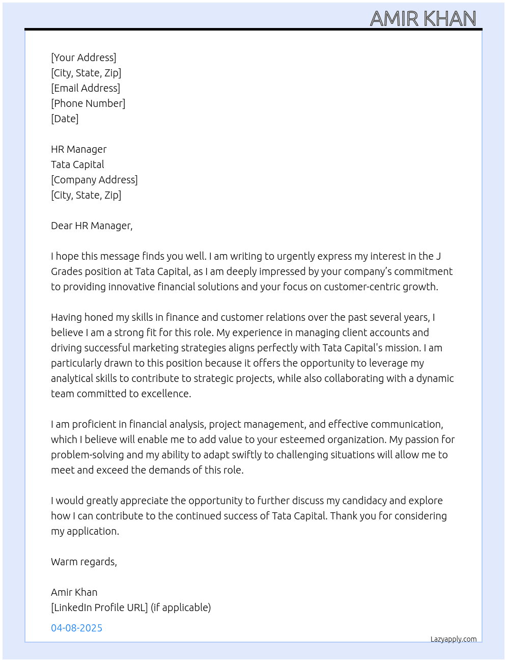 Cover letter for j grades - LazyApply