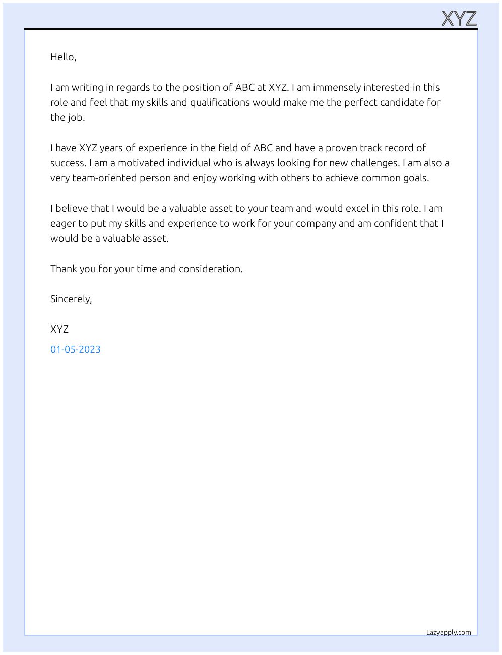 abc At pqr Cover Letter