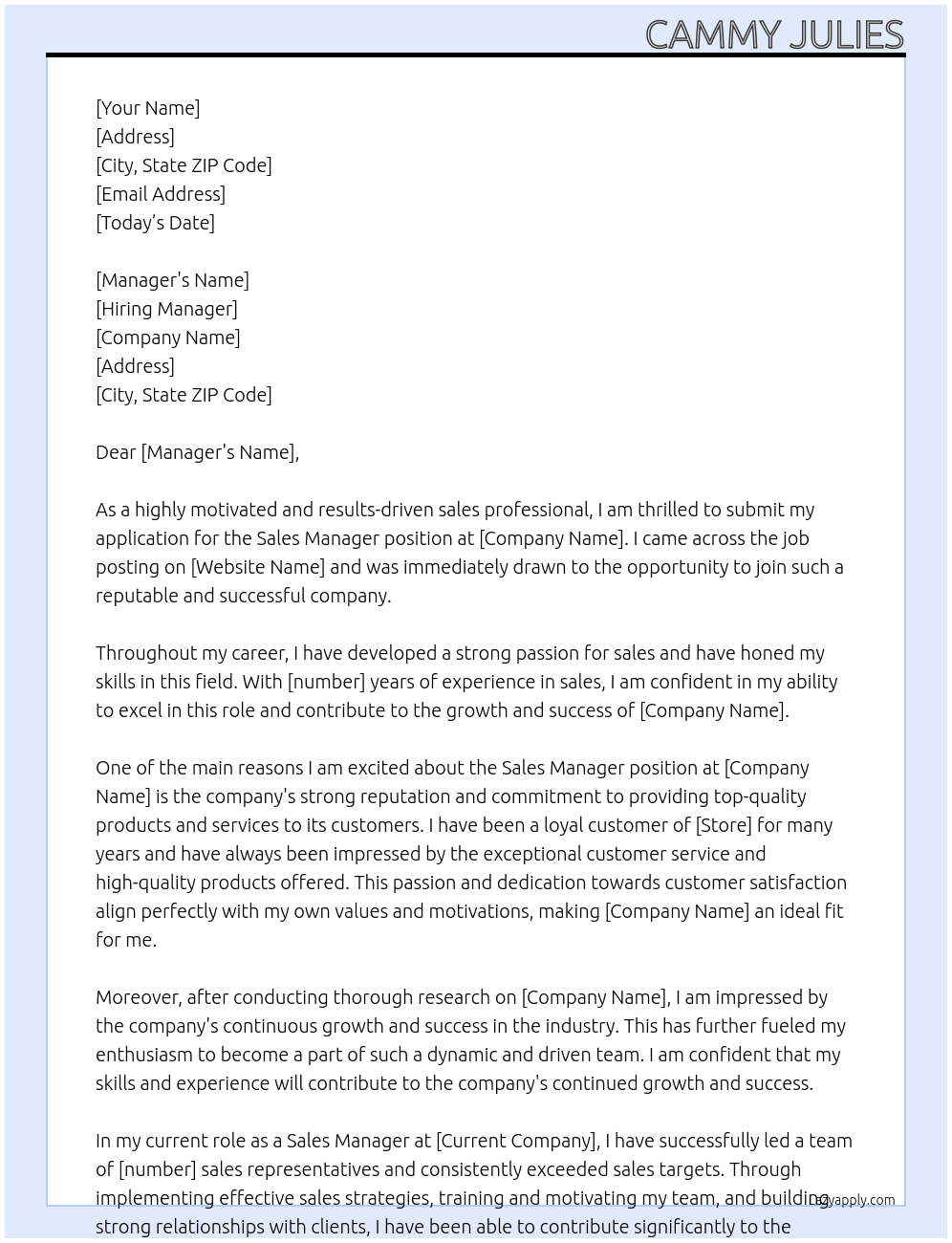 Sales At store Cover Letter