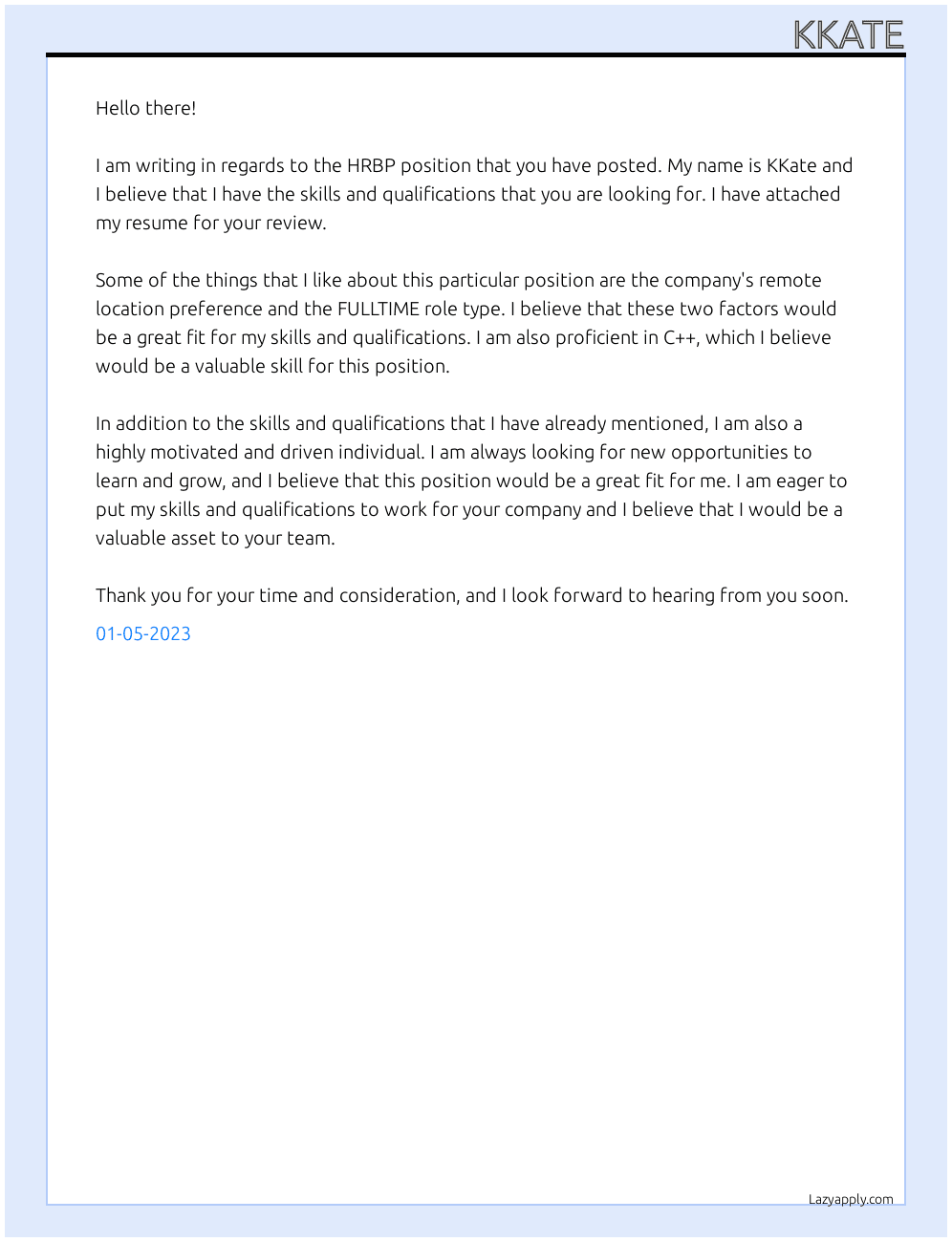 hrbp At giogle Cover Letter