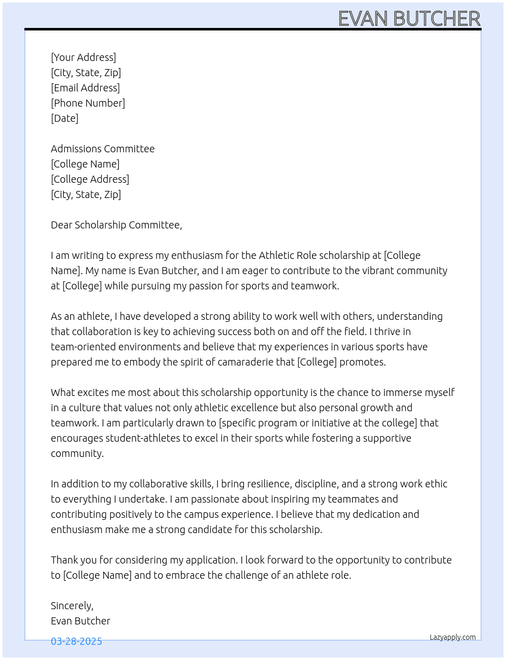 college At college Cover Letter