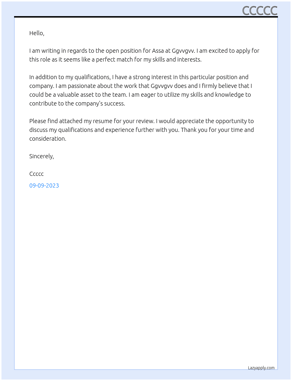 Assa At Ggvvgvv Cover Letter