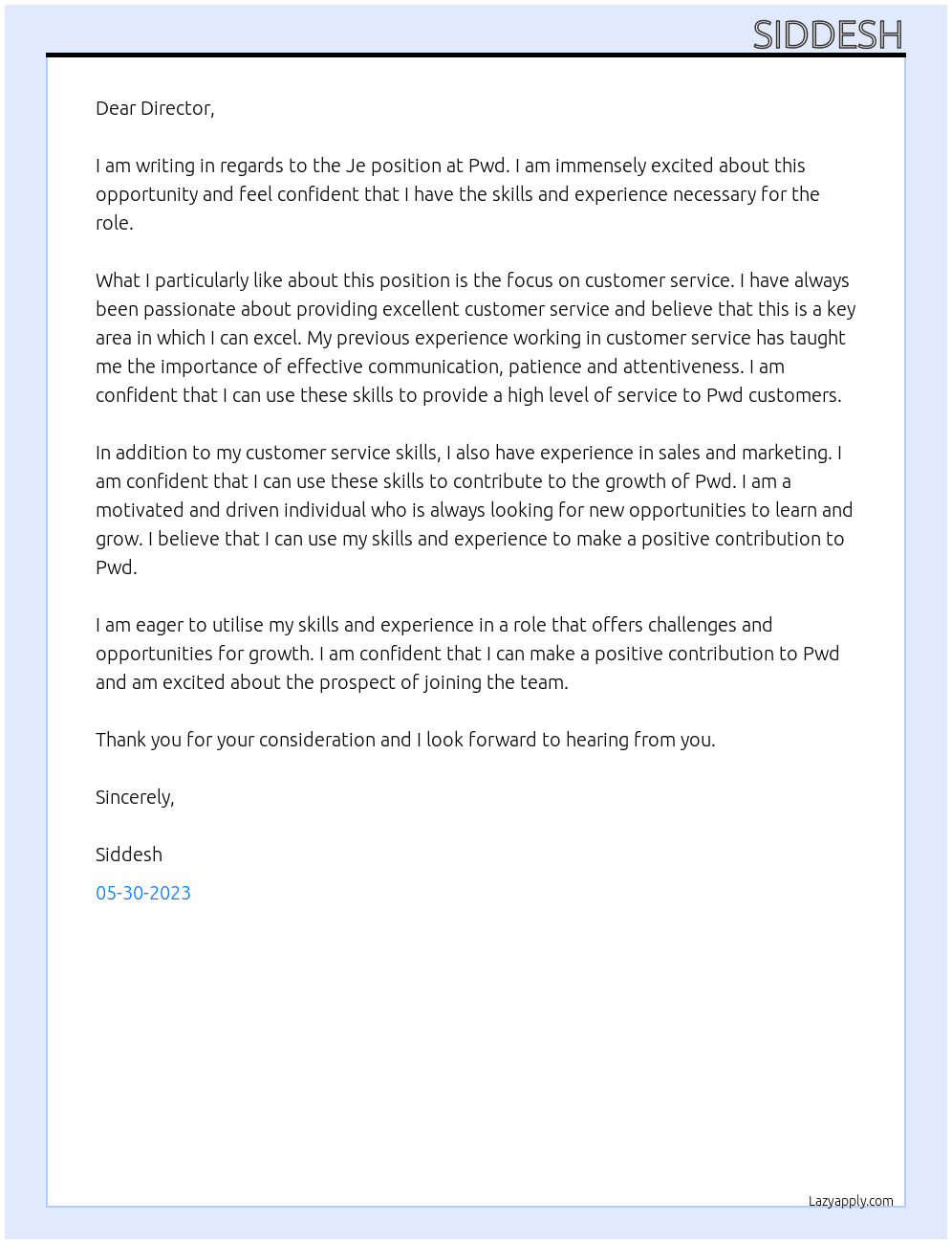 Je At Pwd Cover Letter
