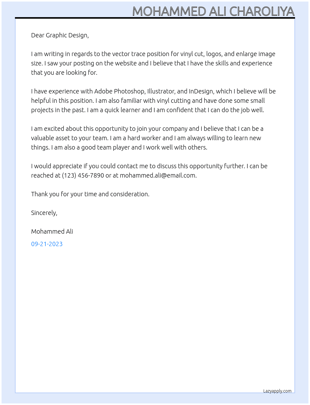 vector trace for vinyl cut, logos,enlarge image size At Graphic Design Cover Letter
