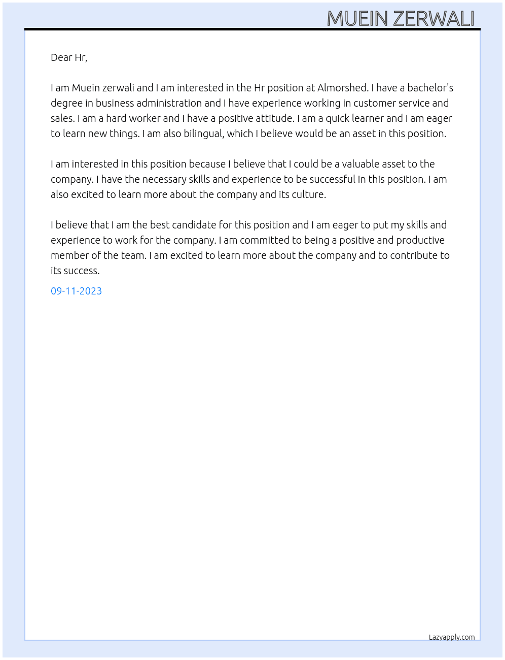 Hr  At Almorshed  Cover Letter