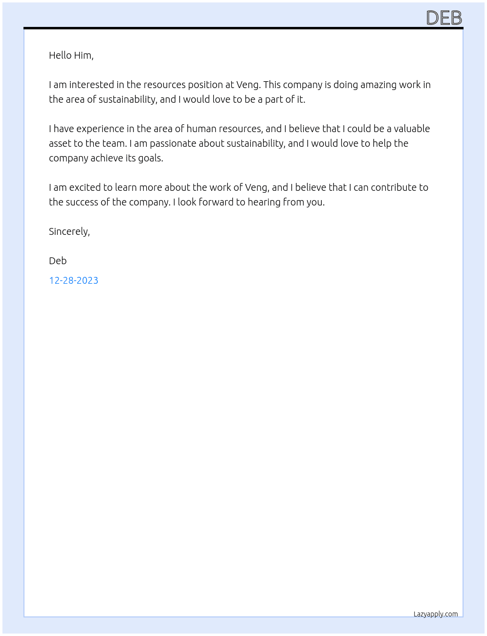 Resources  At Veng Cover Letter
