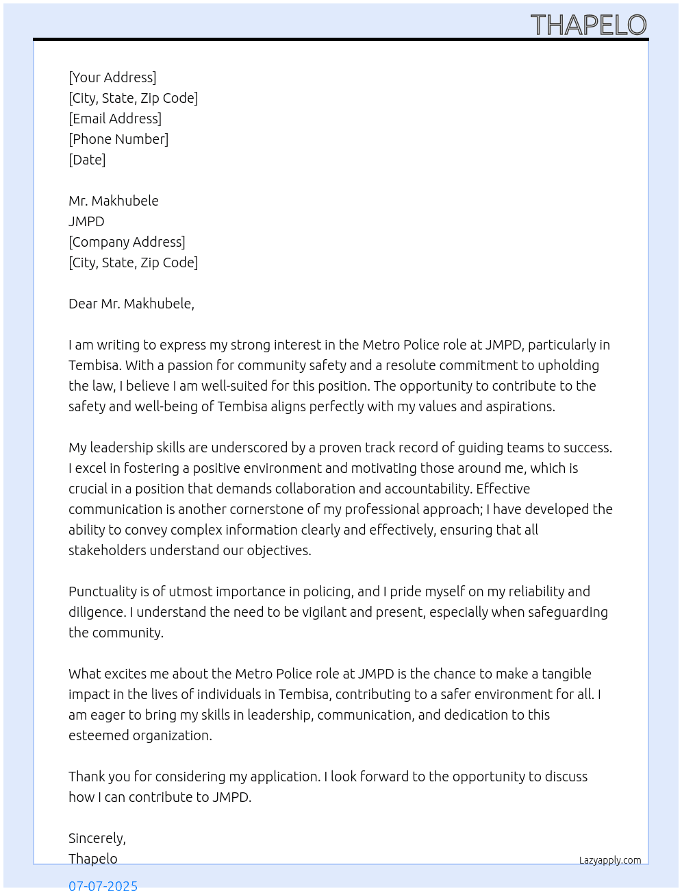 Jmpd  At Jmpd Cover Letter