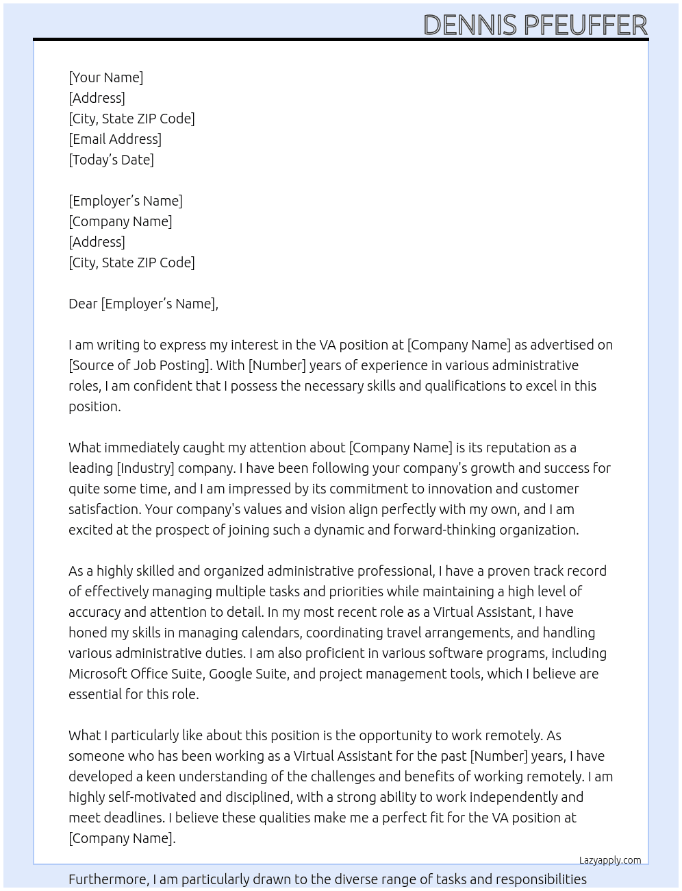VA At - Cover Letter