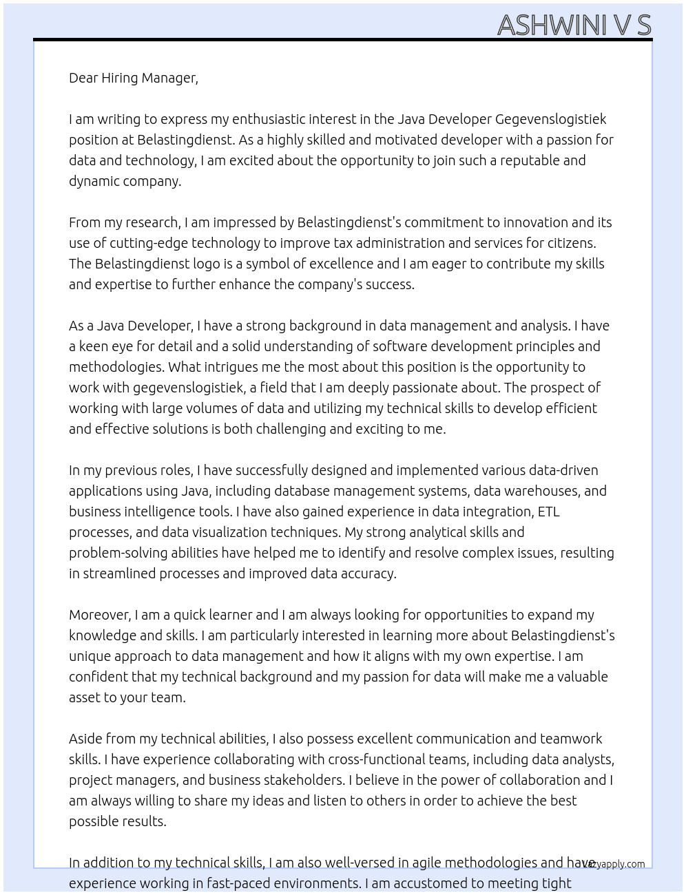 Belastingdienst logo Java developer gegevenslogistiek At Belastingdienst Cover Letter