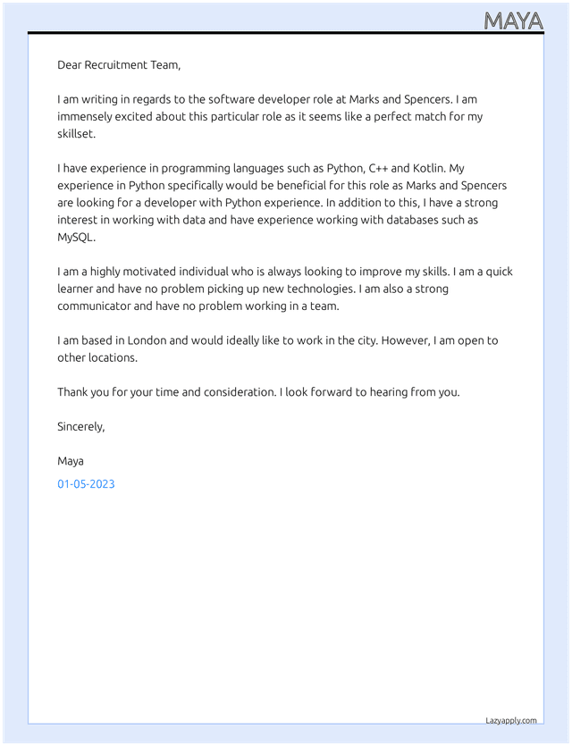 Cover letter for training manager for commercial and technical training ...